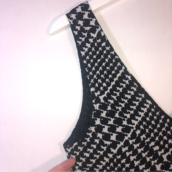 Victoria's Secret The Deep V Hounds Tooth Pleated Cocktail Dress Size 4 - Picture 11 of 14